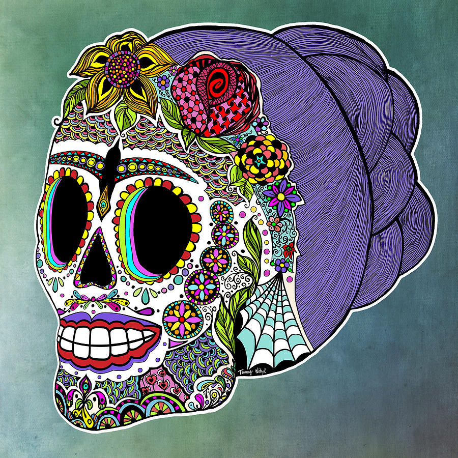 Catrina Sugar Skull Digital Art by Tammy Wetzel