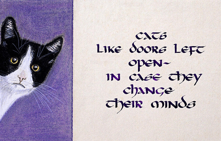 Cats and Doors Pastel by Hazy Apple