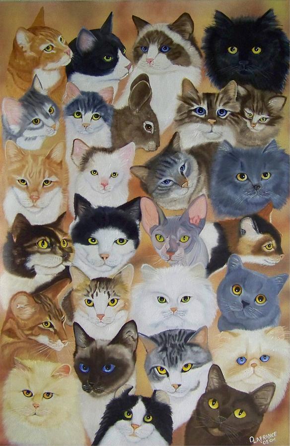 Animal Painting - Cats by Debbie LaFrance