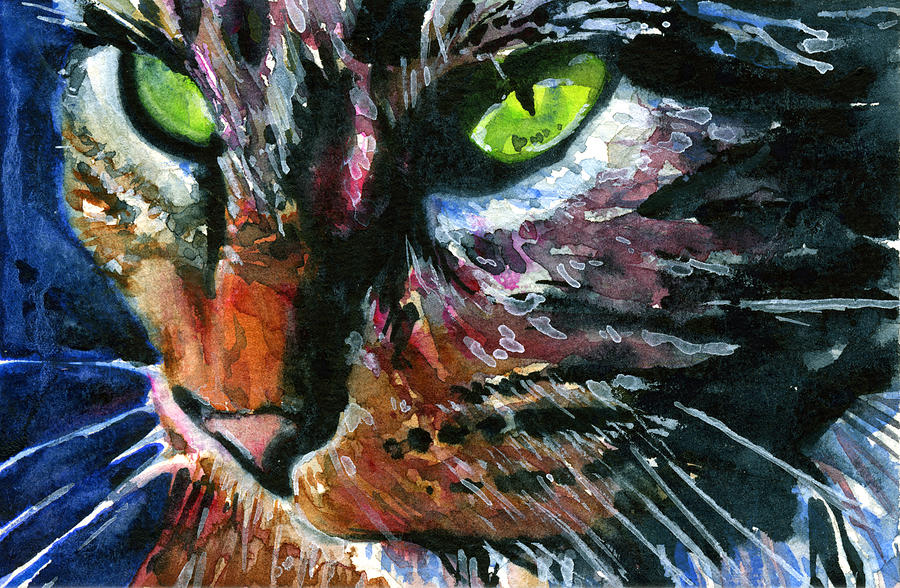 Cats Eyes 11 Painting by John D Benson