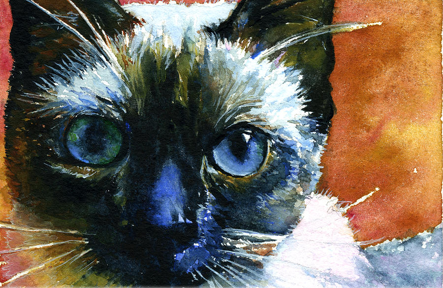 Cats Eyes 13 Painting by John D Benson