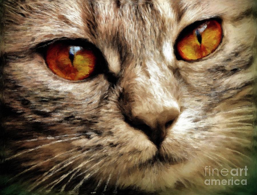 Wildlife Painting - Cats Eyes by Esoterica Art Agency
