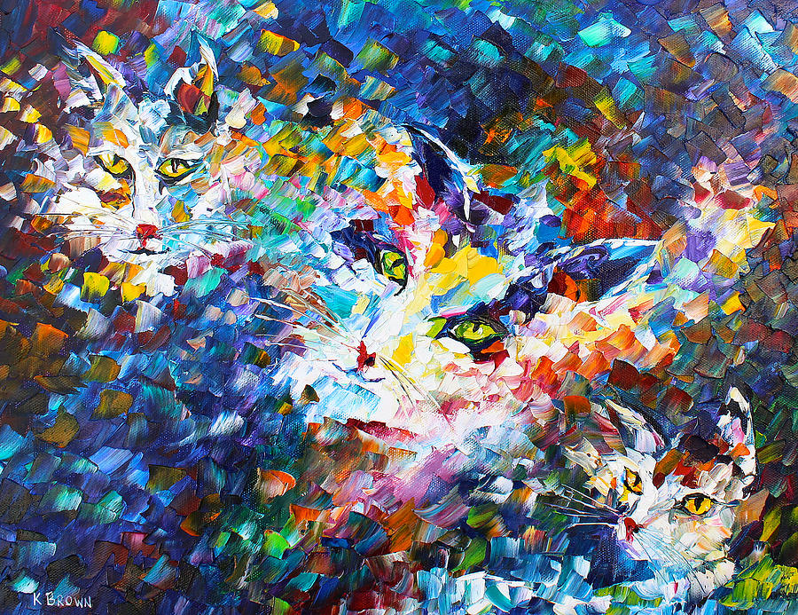 Cats Painting by Kevin Brown