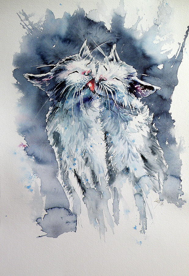Cat Painting - Cats by Kovacs Anna Brigitta