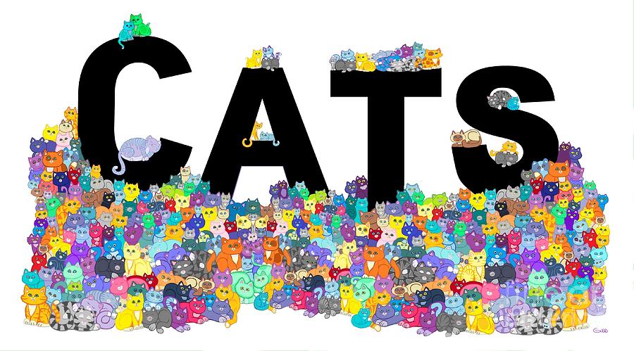 Cats Digital Art by Nick Gustafson