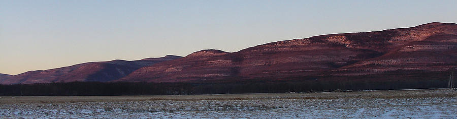 Catskill Mountain Escarpment meets a Crisp January Dawn Photograph by Terrance DePietro