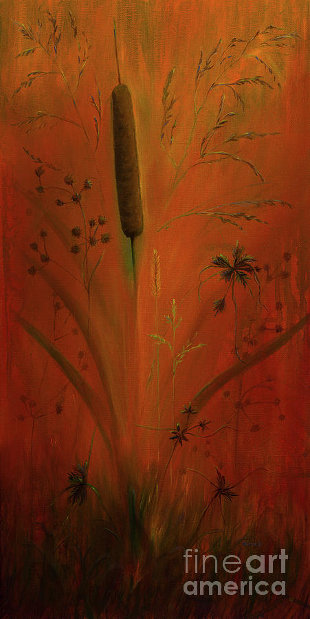 Cattail  Painting by Zina Stromberg