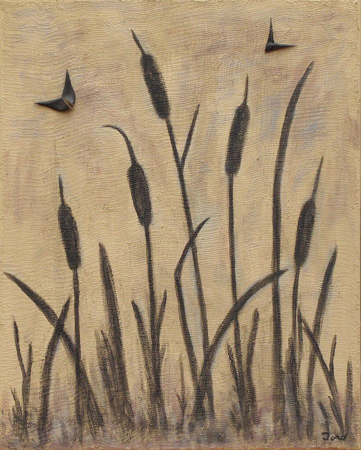 Cattails 2 Painting by Trish Toro