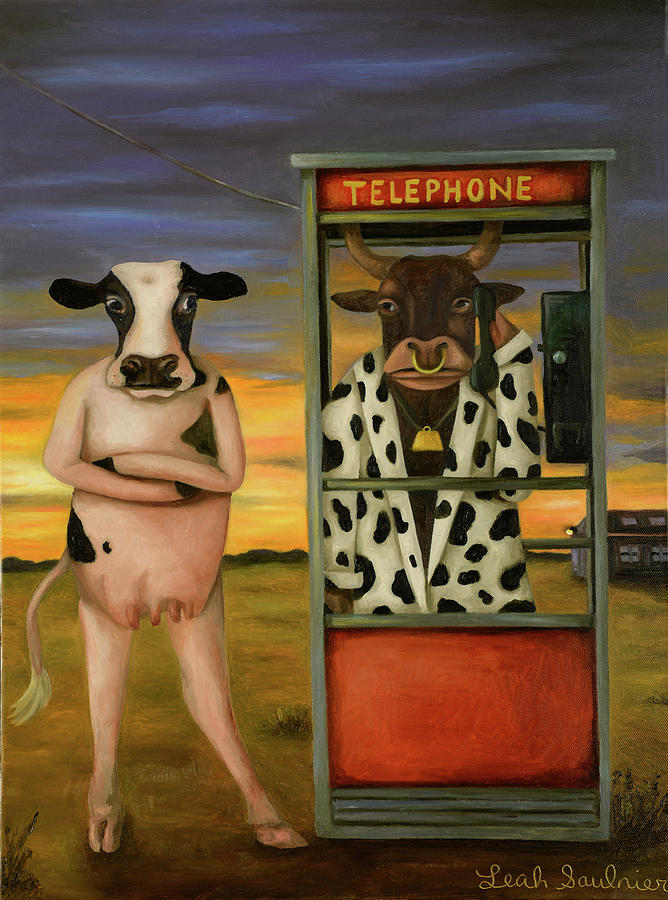 Cattle Call Painting by Leah Saulnier The Painting Maniac