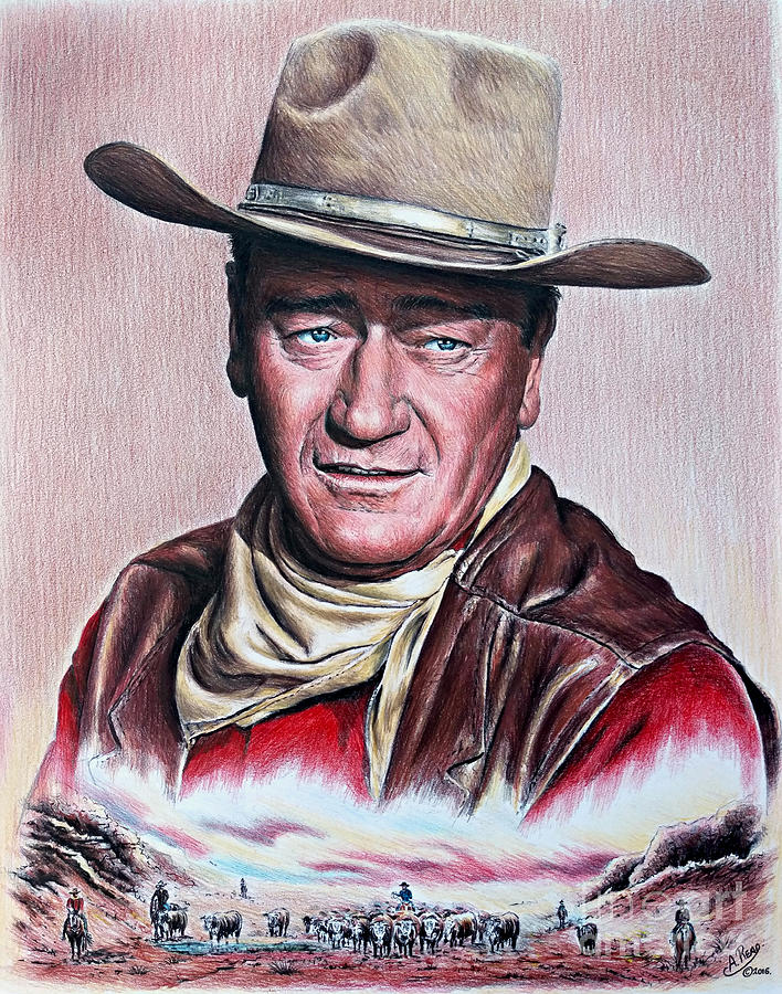 John Wayne Painting - Cattle Drive 2 by Andrew Read