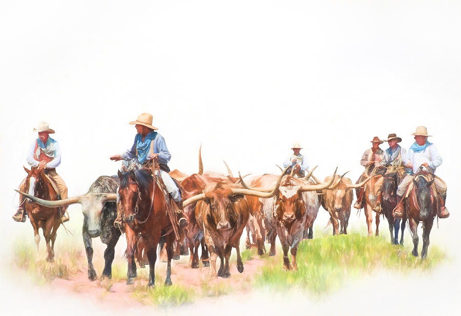 Cattle Drive Photograph by David and Carol Kelly