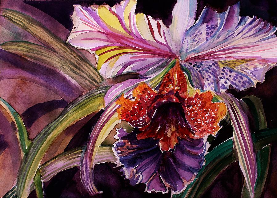 Cattleya Orchid Painting by Mindy Newman