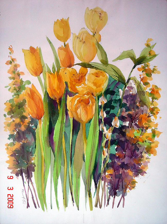 Flower Painting - Cattleya Series 1 by Alcoseba
