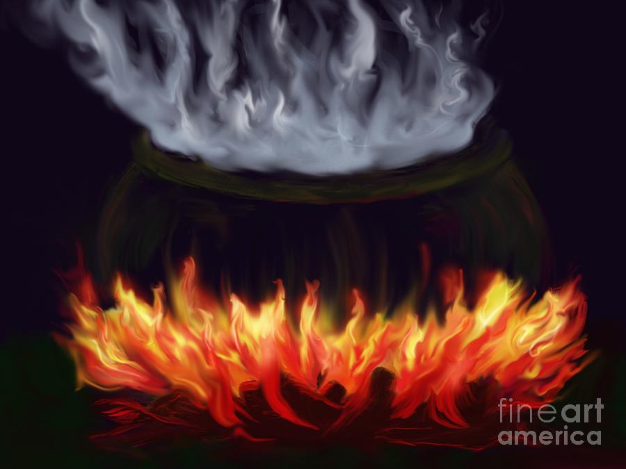 Cauldron Painting by Roxy Riou