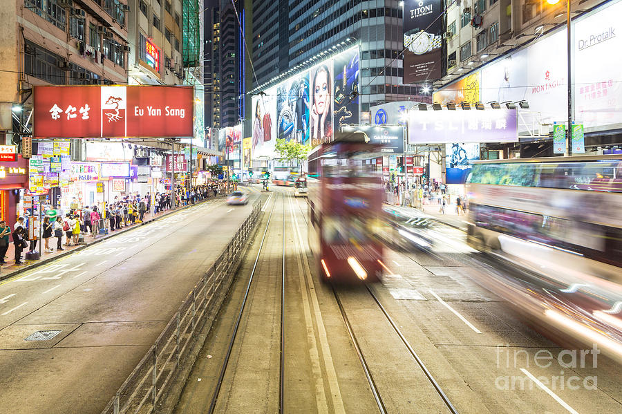 Causeway Bay rush in Hong Kong island Photograph by Didier Marti