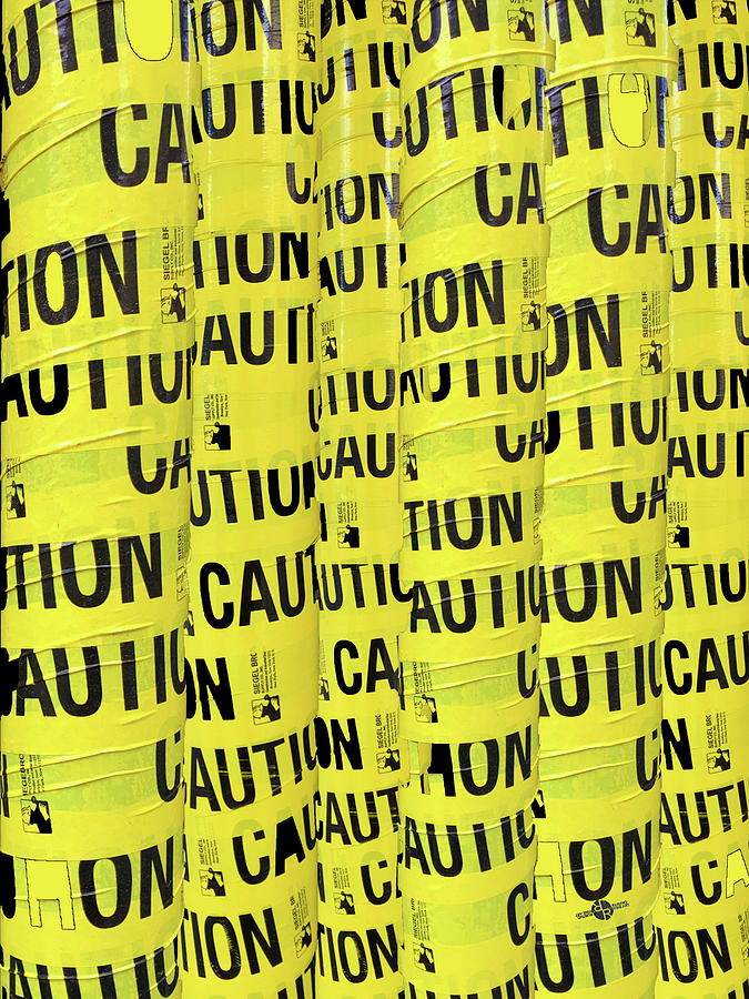 Caution Yellow Tape Photograph by Tony Rubino