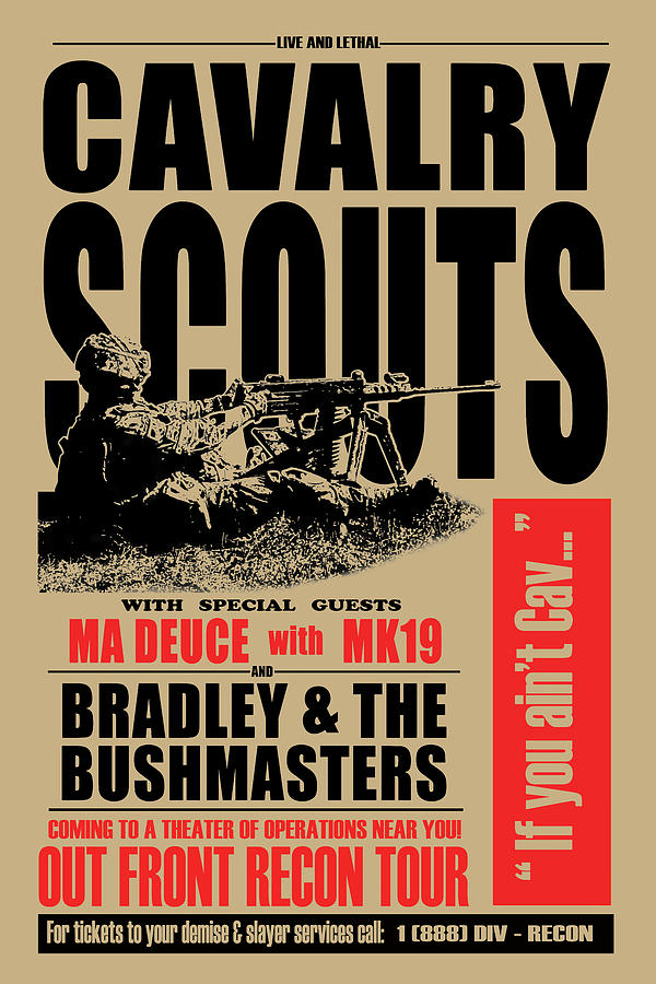 Cav Scout concert style poster Digital Art by Anthony Cady - Fine Art ...