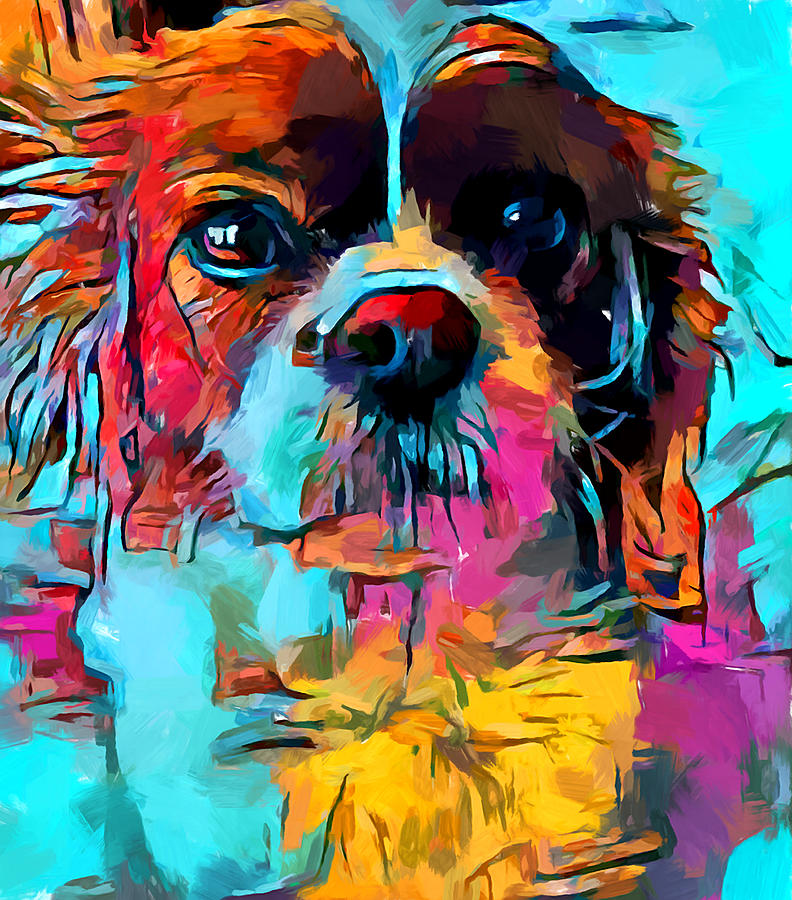 Cavalier King Charles Spaniel 2 Painting by Chris Butler