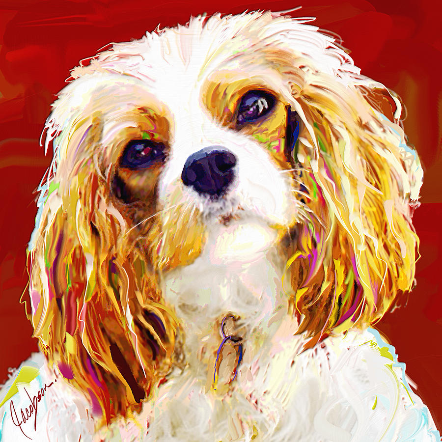 Cavalier King Charles Spaniel 5 Painting by Jackie Medow-Jacobson ...