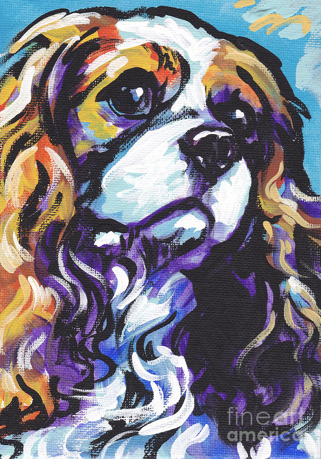 Dog Painting - Cavalier King Charles Spaniel by Lea S