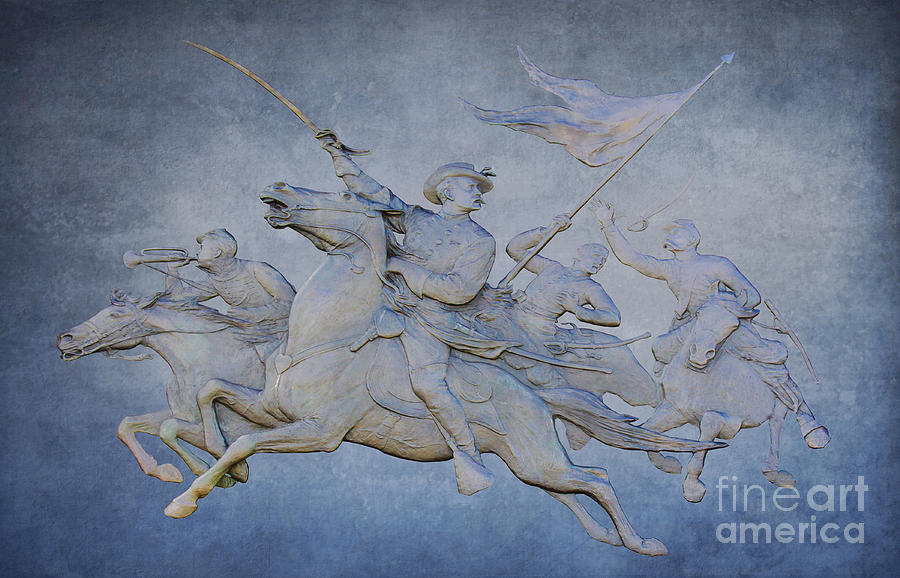 Cavalry Charge Gettysburg Battlefield Digital Art by Randy Steele