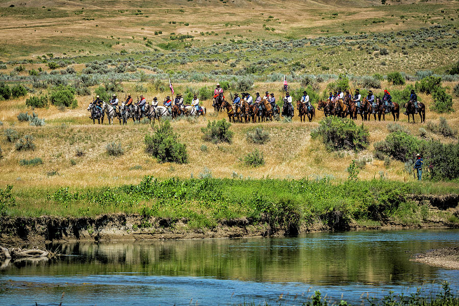 Cavalry Preparing For Battle At Little Bighorn Photograph by Donald Pash