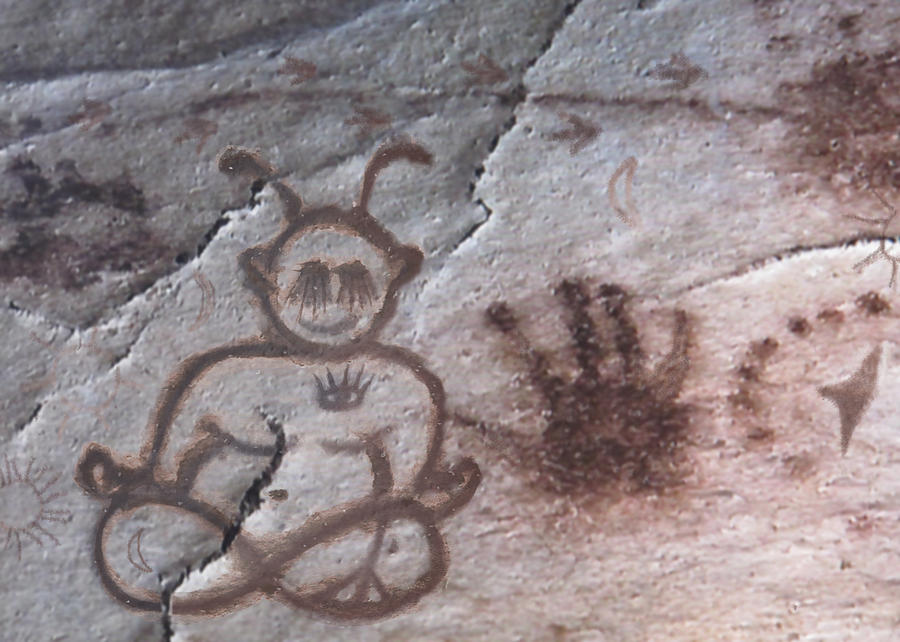 Prehistoric Digital Art - Cave of Symbolic Dreams by Wendy Rickwalt