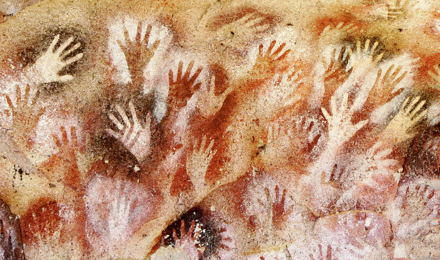 Prehistoric Digital Art - Cave of the Hands - Cueva de las Manos by Weston Westmoreland