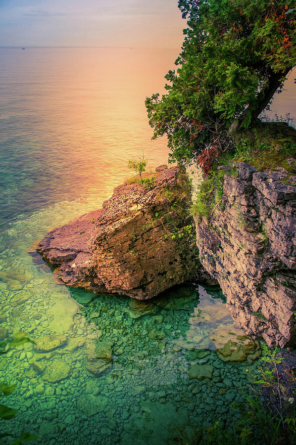 Cave Point Photograph - Cave Point County Park I by Art Spectrum Cave Point Photograph - Cave Point County Park I by Art Spectrum