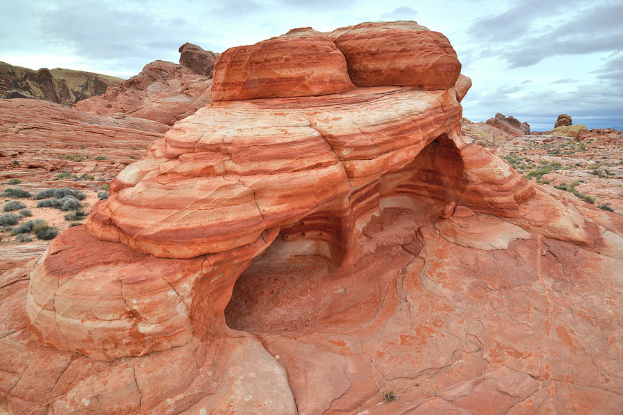 Cave Rock in Valley of Fire Photograph by Ray Mathis