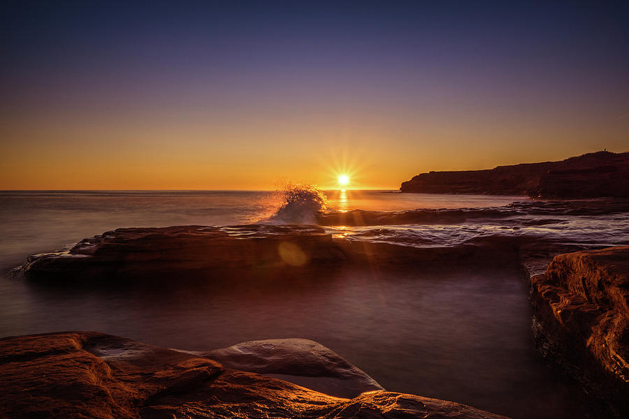 Cavendish Waves at Sunrise Photograph by Chris Bordeleau