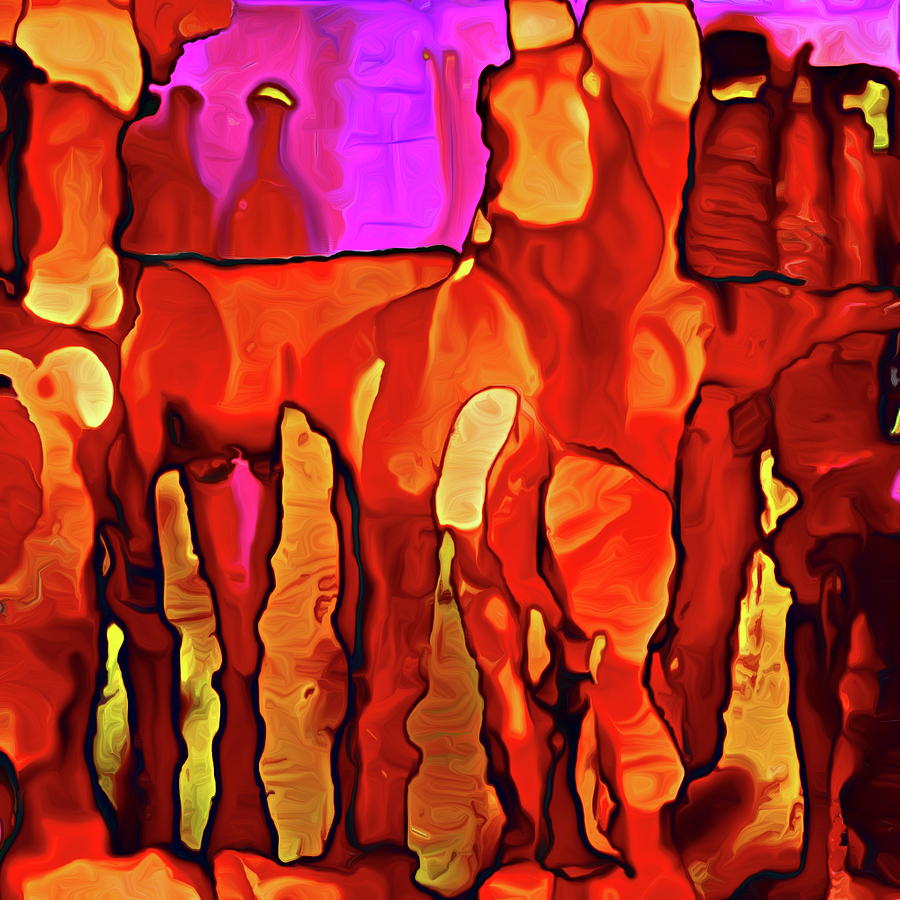 Cavern Colors Painting by Dana Roper