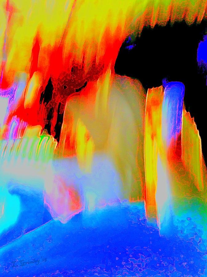 Ice Cavern Digital Art by Lessandra Grimley