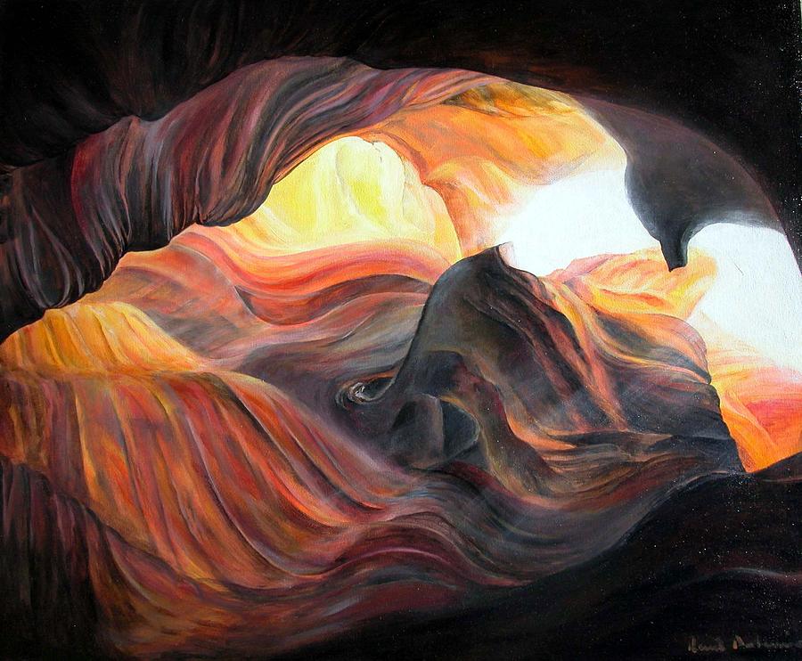 Landscape Painting - Caverne by Muriel Dolemieux Landscape Painting - Caverne by Muriel Dolemieux