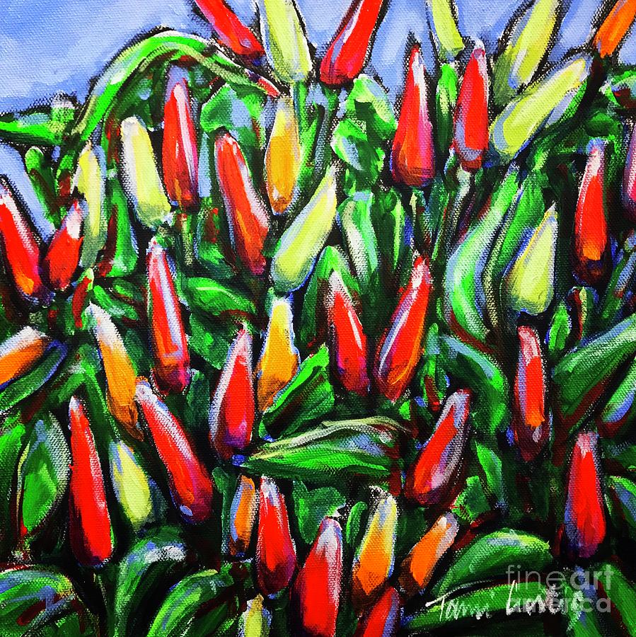 Tabasco Painting - Cayenne Peppers by Tami Curtis