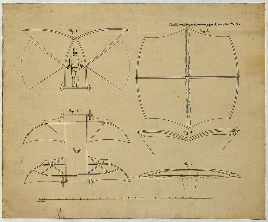 Cayley Flying Machine, 1853 Photograph by Granger Cayley Flying Machine, 1853 Photograph by Granger