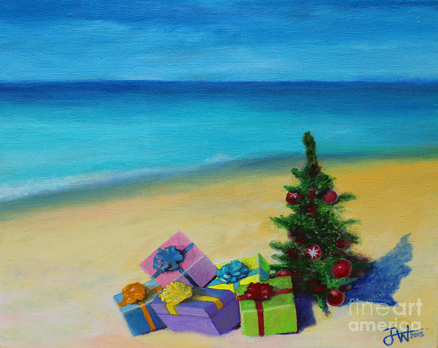 Cayman Christmas Painting by Jerome Wilson