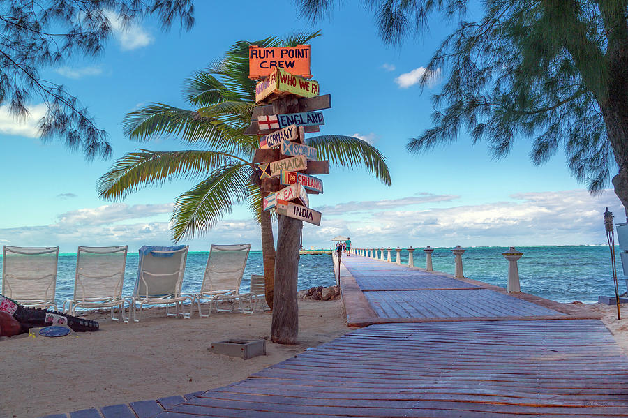 Sign Photograph - Cayman Islands Rum Point Lazy Day by Betsy Knapp