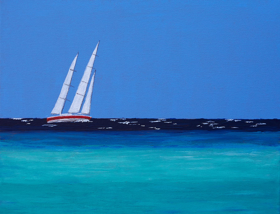 Cayo Coco Sailing Painting by Patricia Beebe