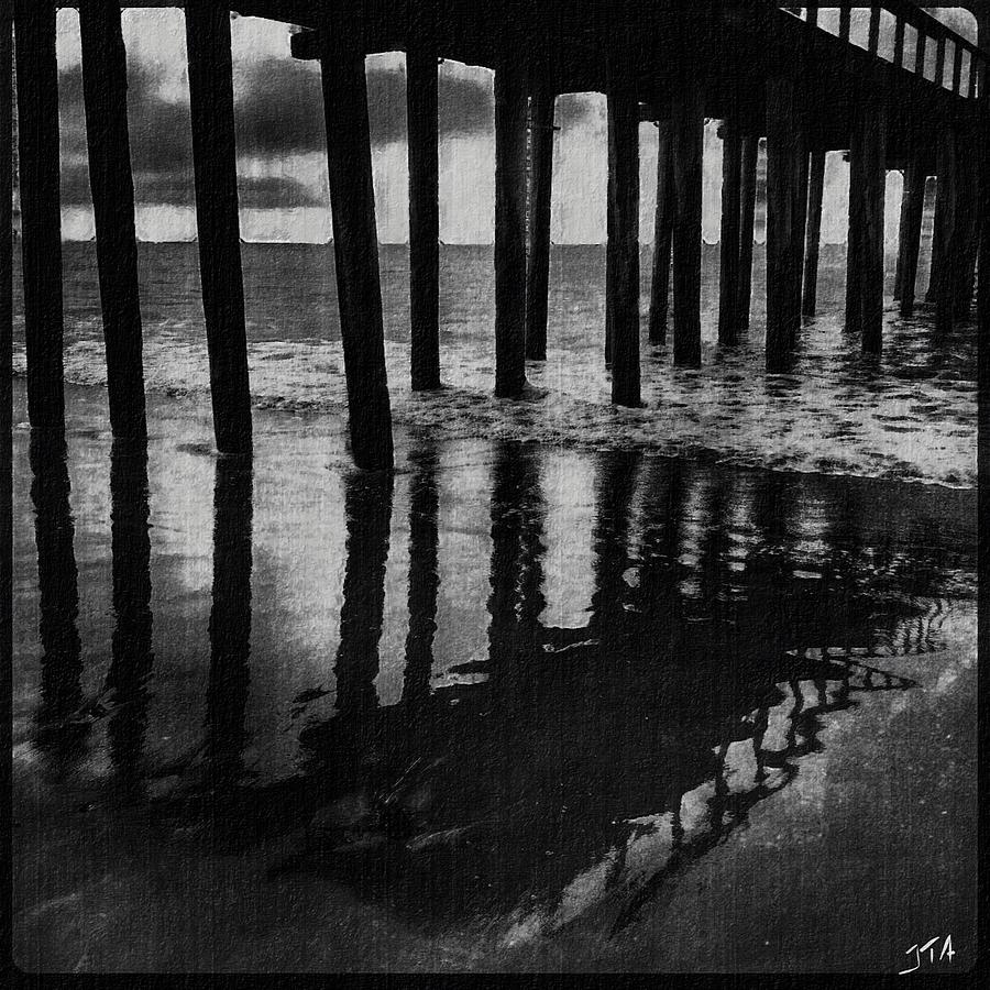 Black And White Photograph - Cayucos Pier by John Aguillon