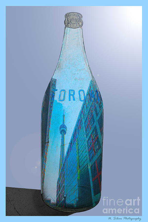 CBC and the CN Tower in a Bottle Photograph by Nina Silver