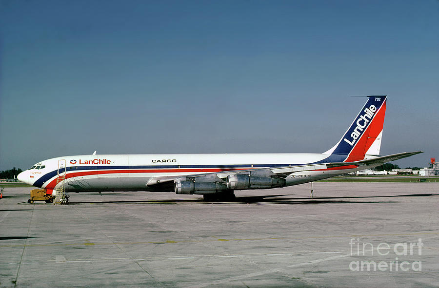 CC-CEB, Boeing 707-385C, LAN Chile Cargo, JT3D-3B s2, JT3D Photograph by Wernher Krutein