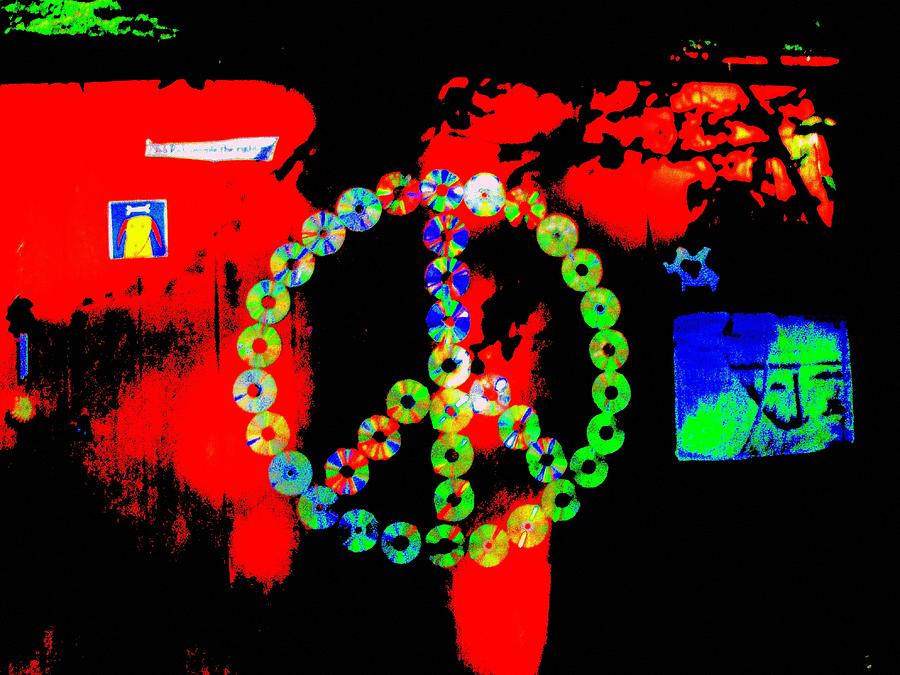 Abstract Digital Art - Cd Peace Cycle by Connie Valasco