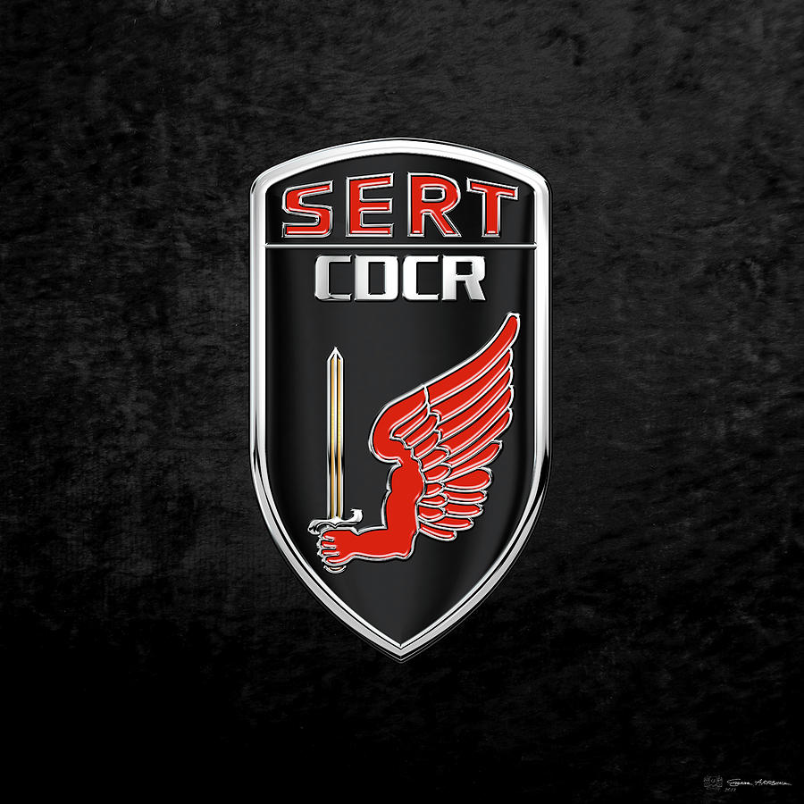 C.D.C.R Special Emergency Response Team - S.E.R.T. Patch over Black Digital Art by Serge Averbukh