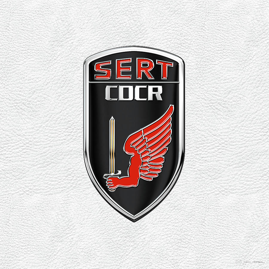 C.D.C.R Special Emergency Response Team - S.E.R.T. Patch over White Digital Art by Serge Averbukh