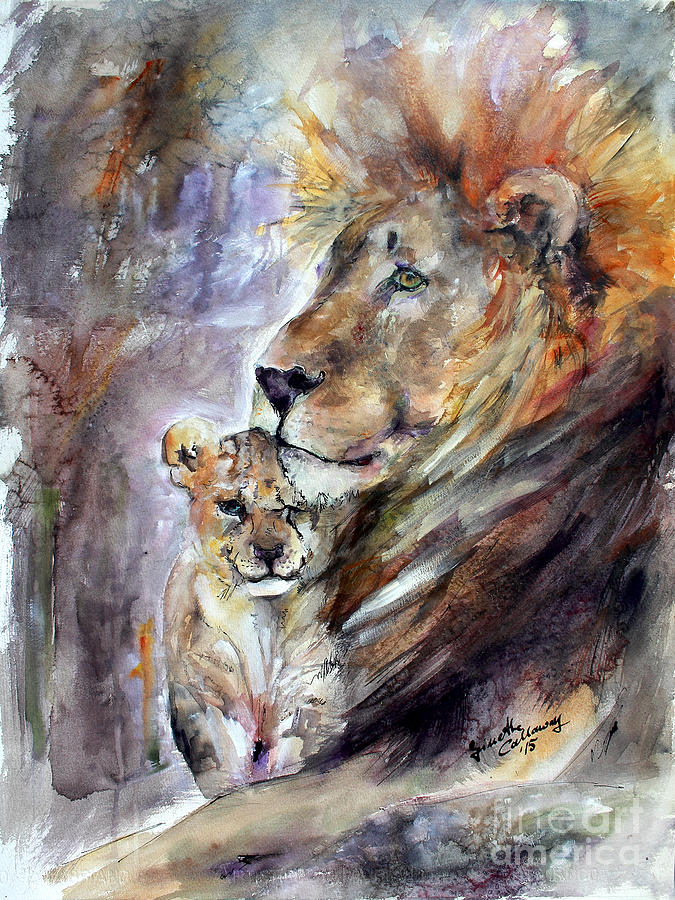 Lion Painting - Cecil The Patriarch No More by Ginette Callaway