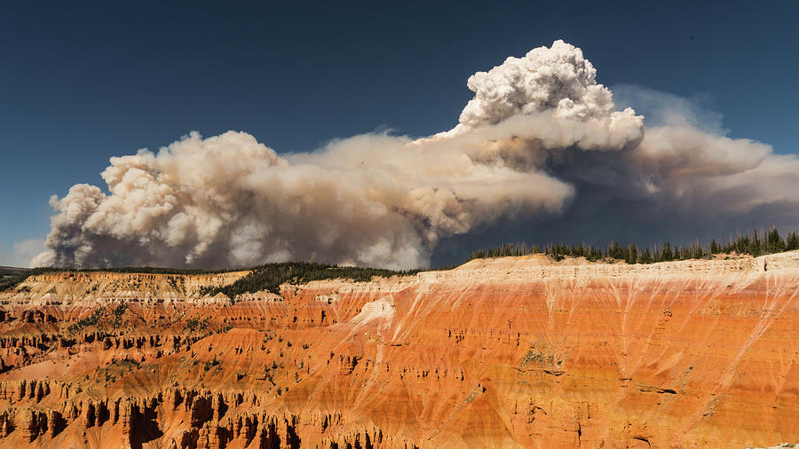 Cedar Breaks National Monument Utah Wildfire Photograph by Lawrence S Richardson Jr