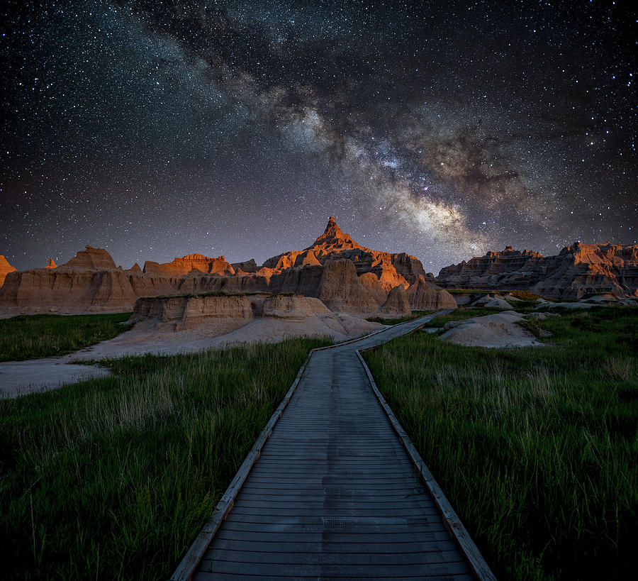 Badlands National Park Photograph - Cedar Pass Milky Way by Darren White
