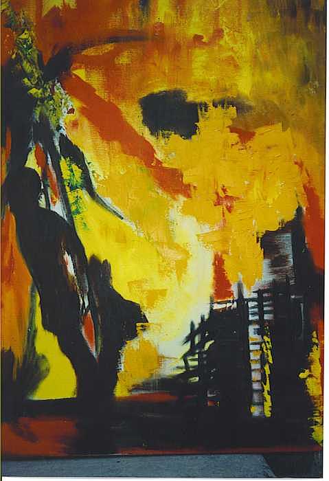 Ceder Fire Painting by Rani Scott Ceder Fire Painting by Rani Scott