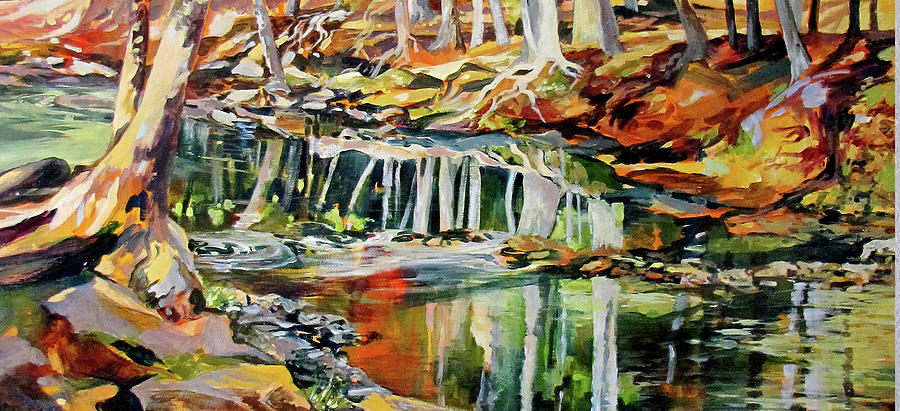Ceeekbed, Fall Colors 4 Painting by Rae Andrews